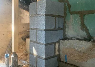 Foundation wall reinforcement by Garvers Construction, providing durability in Pasadena, MD.