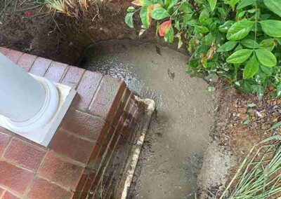 Porch foundation underpinning by Garver's Construction in Pasadena and Severna Park, MD.