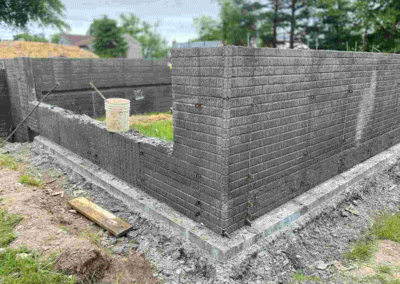 Foundation reinforcement work in progress by Garver's Construction in Pasadena and Severna Park, MD.