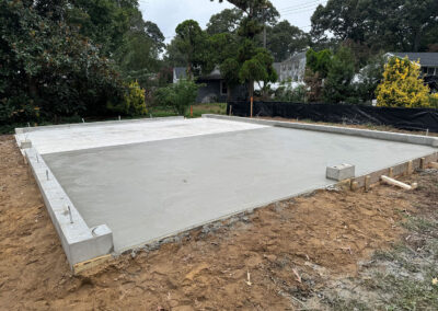 building foundation and slab