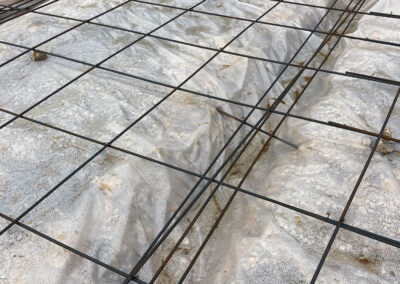 new building rebar grid for building slab