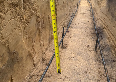 footing excavation ans steel installation