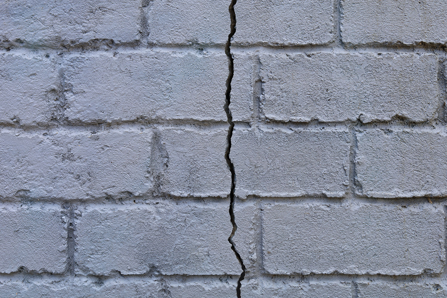 A large crack in wall of homes foundation